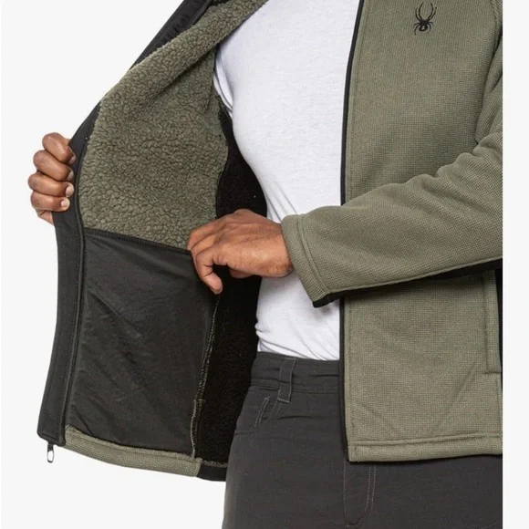 NWT Spyder Steller Full Zip Jacket Medium Tea Leaf Green
